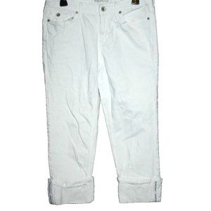 Banana Republic Women's Cropped White Jeans